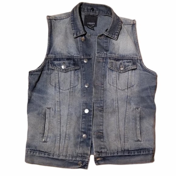 Women's URBAN HERITAGE Jean Jacket Vest (Size L) - Picture 3 of 7